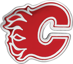 Sterling Silver NHL LogoArt Calgary Flames Letter C Enameled Bead