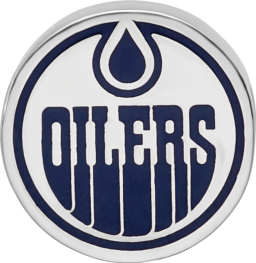 Sterling Silver NHL LogoArt Edmonton Oilers Enameled Logo Bead