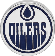 Sterling Silver NHL LogoArt Edmonton Oilers Enameled Logo Bead