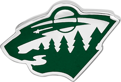 Sterling Silver NHL LogoArt Minnesota Wild Enameled Logo Bead
