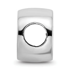 Sterling Silver Rhodium-plated LogoArt University of Florida Enameled Double Logo Bead