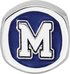 SS The University of Memphis M Cushion shaped double logo be