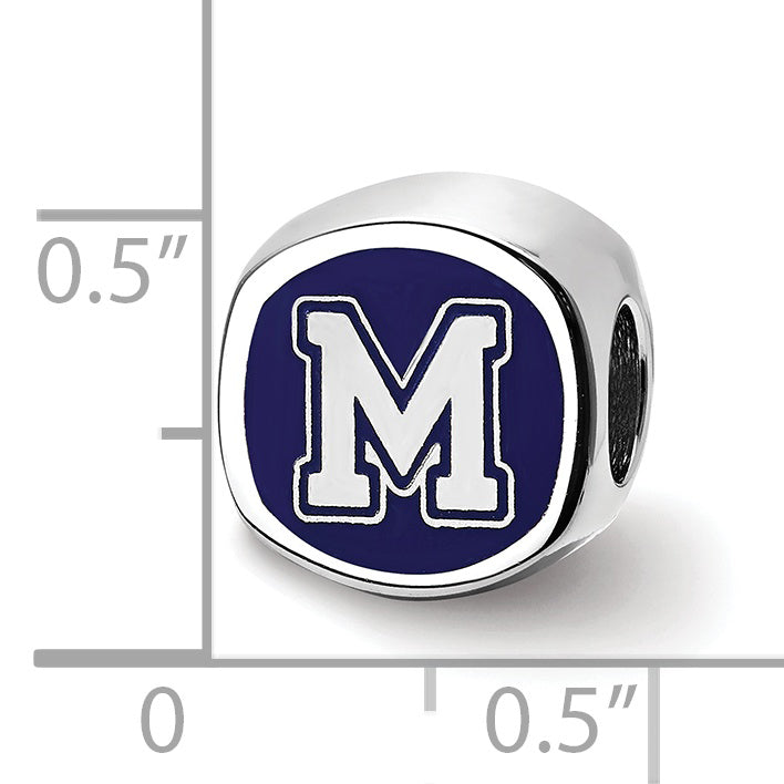 SS The University of Memphis M Cushion shaped double logo be