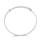 Sterling Silver 925 Women's Adjustable Polished Bangle by Sophia Jewelers