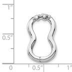 Sterling Silver Rhodium-plated 12.5mm x 20mm Shortener
