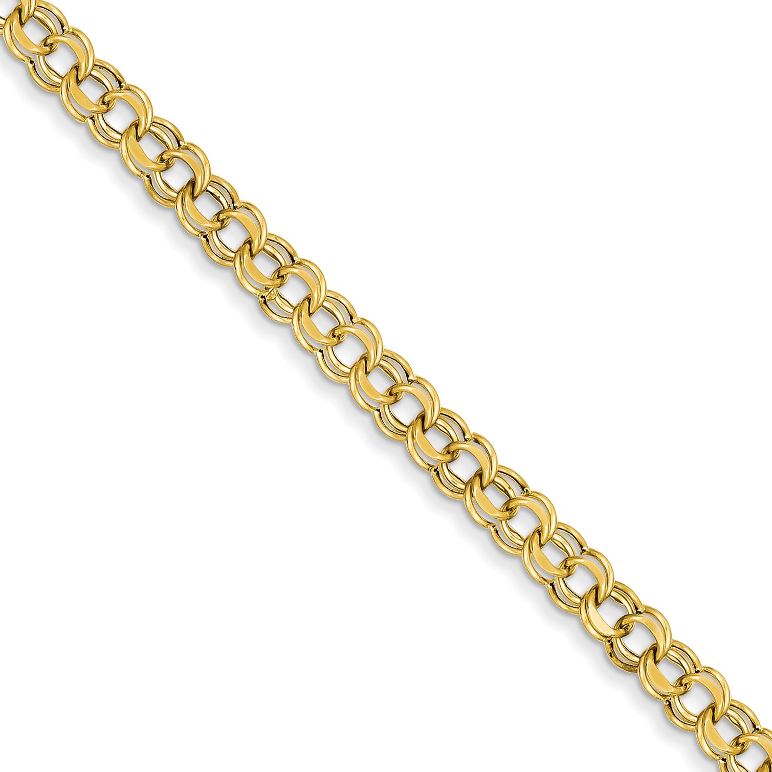 14k Lite 5.5mm Double Link Charm Bracelet Main image