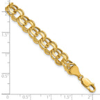 14k Lite 8mm Double Link Charm Bracelet