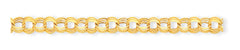 14k Lite 8mm Triple Link Charm Bracelet