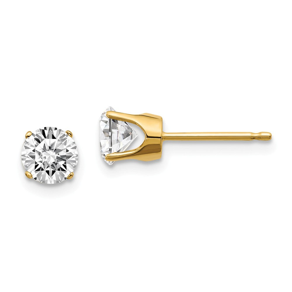 14K Gold Diamond Stud Earrings with 1.00ct I1 Clarity Main image