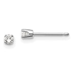 14kw .10ct I2 K-L Diamond Stud Push-on Post Earrings
