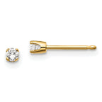 14ky .10ct. I2 K-L Diamond Stud Push-on Post Earrings