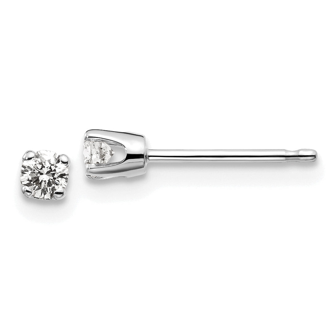 14kw .15ct I2 K-L Diamond Stud Push-on Post Earrings Main image