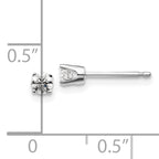 14K Gold Diamond Stud Earrings with Rhodium Finish Elegant Unisex Design