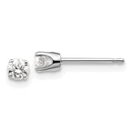 14kw .25ct I2 K-L Diamond Stud Push-on Post Earrings