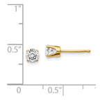 14y .60ct. I1 J-K Diamond Stud Push-on Post Earrings