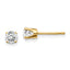 14K Gold Diamond Stud Earrings with Elegant Natural White Stones