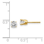 14y .75ct. I1 J-K Diamond Stud Push-on Post Earrings