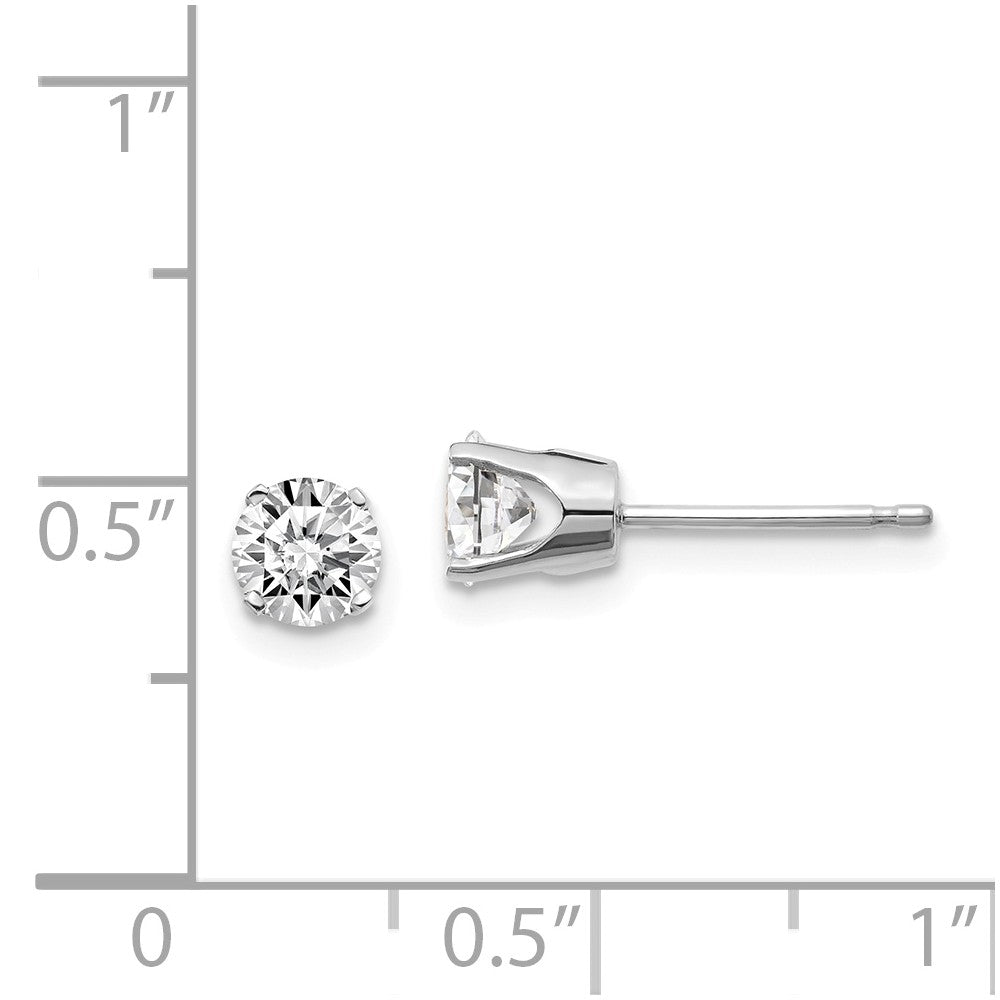 14k .85ct I1 J-K Diamond Stud Push-on Post Earrings