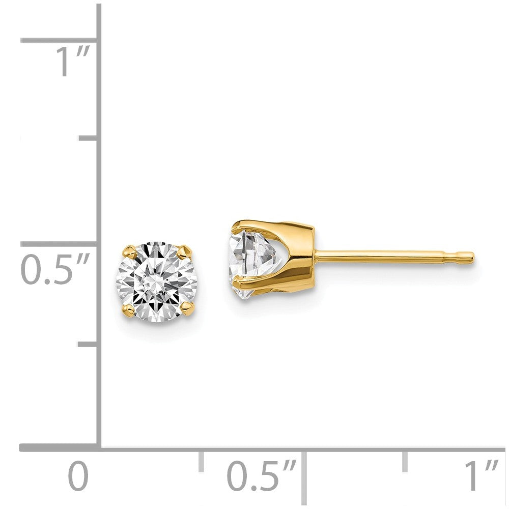 Sophia Jewelers 14K Gold Diamond Stud Earrings with Elegant Push Back Secondary image