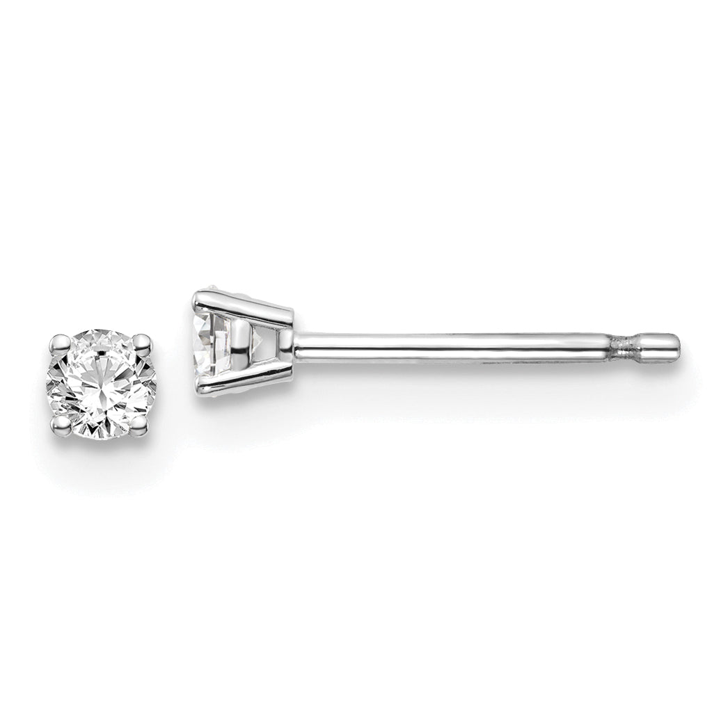 14kw .15ct I1 J-K Diamond Stud Push-on Post Earrings Main image
