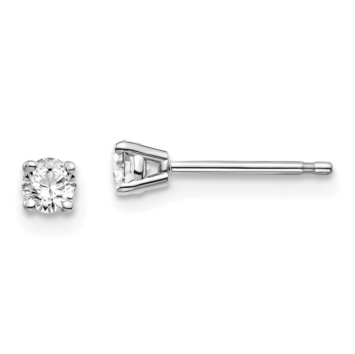 14kw .20ct I1 J-K Diamond Stud Push-on Post Earrings Main image