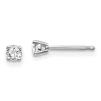 14kw .20ct I1 J-K Diamond Stud Push-on Post Earrings