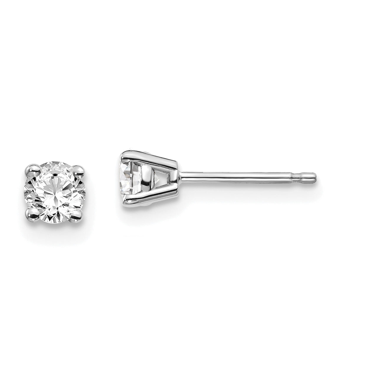 14kw .30ct I1 J-K Diamond Stud Push-on Post Earrings Main image