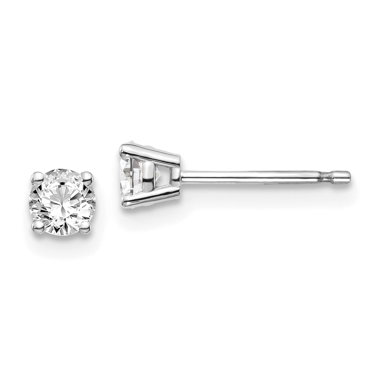 14kw .40ct I1 J-K Diamond Stud Push-on Post Earrings Main image