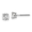 14K White Gold Diamond Stud Earrings with Rhodium Plating