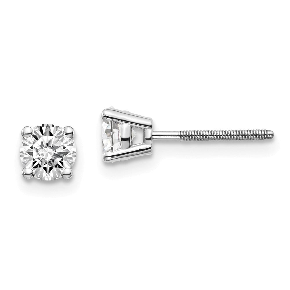 Sophia Jewelers 14K Gold Diamond Stud Earrings with Rhodium Elegance Main image
