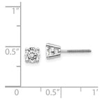 14kw .85ct VS2/SI1 G-I Diamond Stud Thread on/off Post Earrings