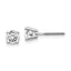 14K Gold Diamond Stud Earrings with VS Clarity & Rhodium Finish