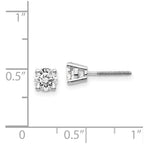 14kw .95ct VS2/SI1 G-I Diamond Stud Thread on/off Post Earrings