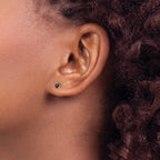 14K Gold Black Diamond Stud Earrings for Women Elegant and Modern