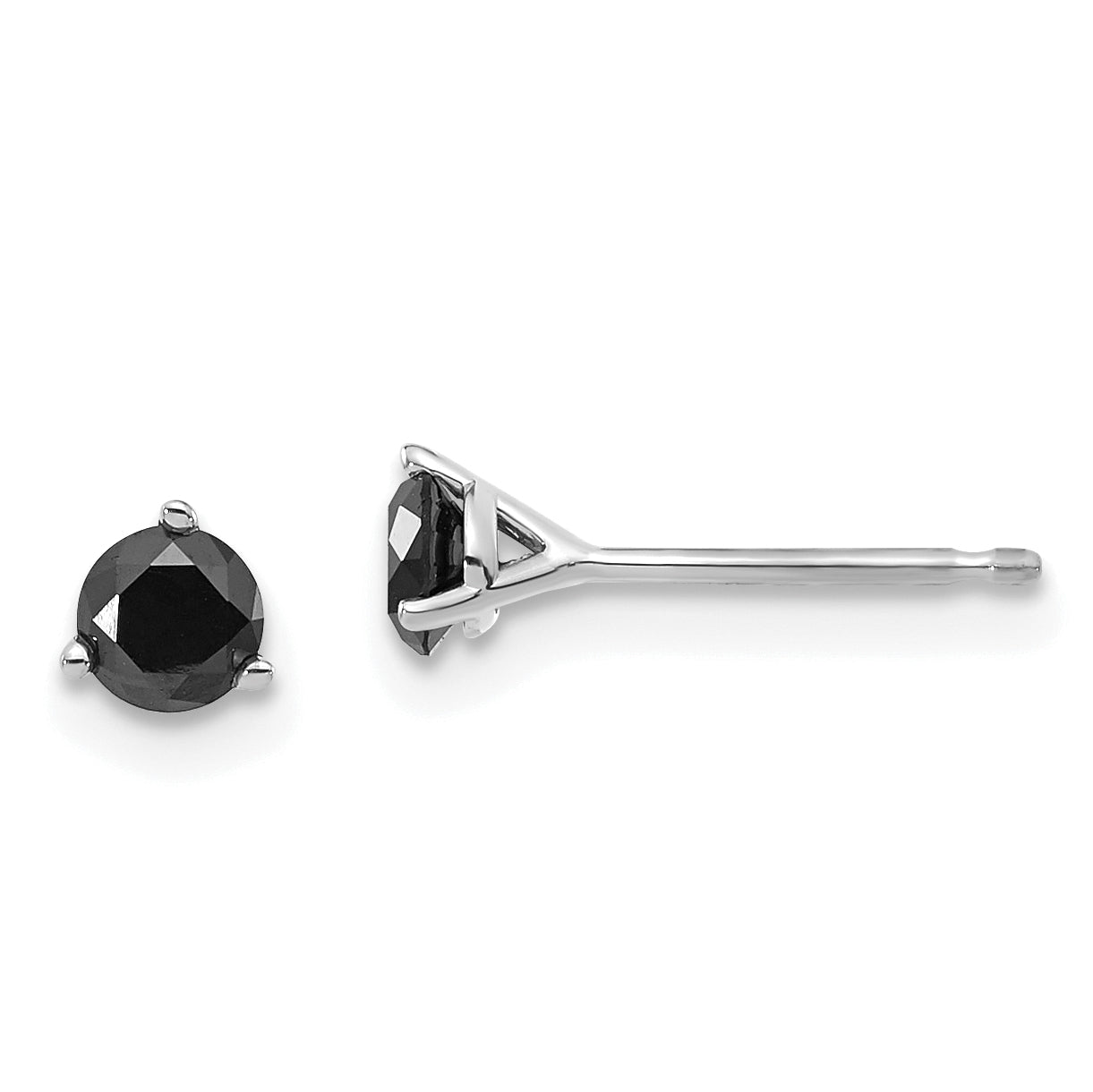 14k White Gold .40ct Black Diamond Stud Earrings Main image
