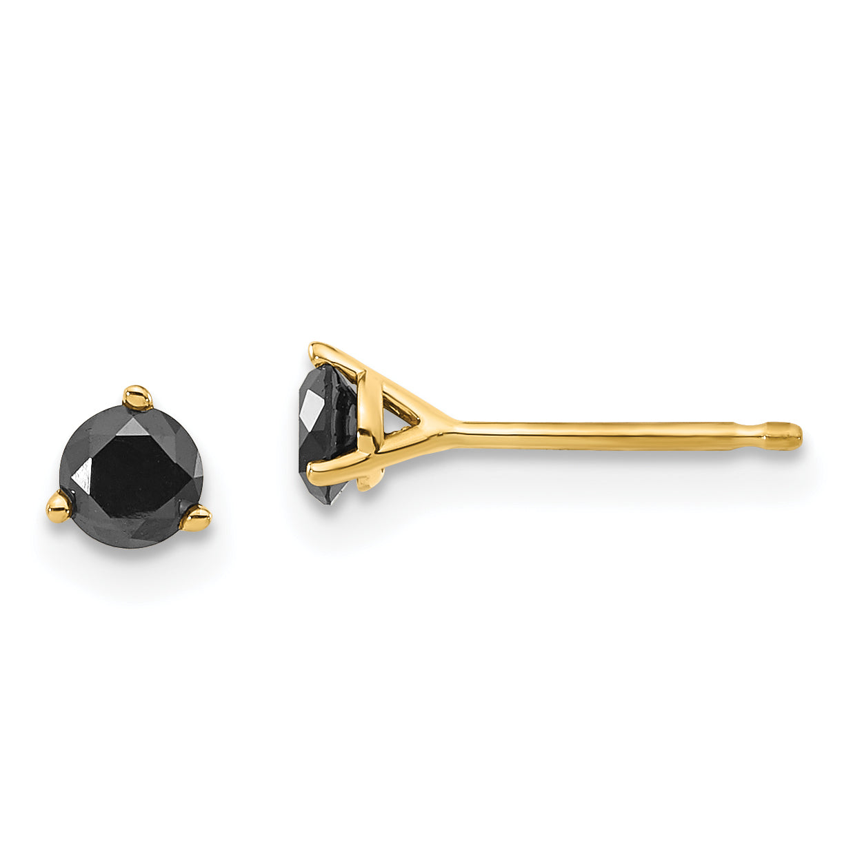 14k .40ct. Black Diamond Stud Earrings Main image