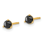 Sophia Jewelers 14K Gold Black Diamond Stud Earrings, Elegant Women's Accessory