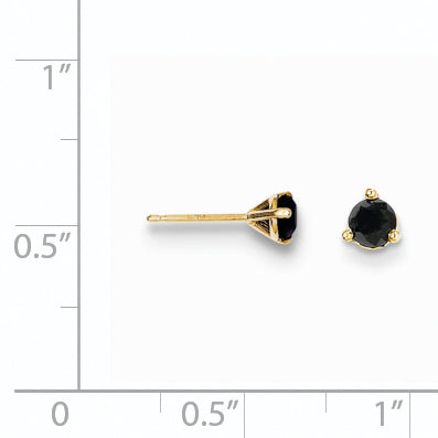 Sophia Jewelers 14K Gold Black Diamond Stud Earrings, Elegant Women's Accessory