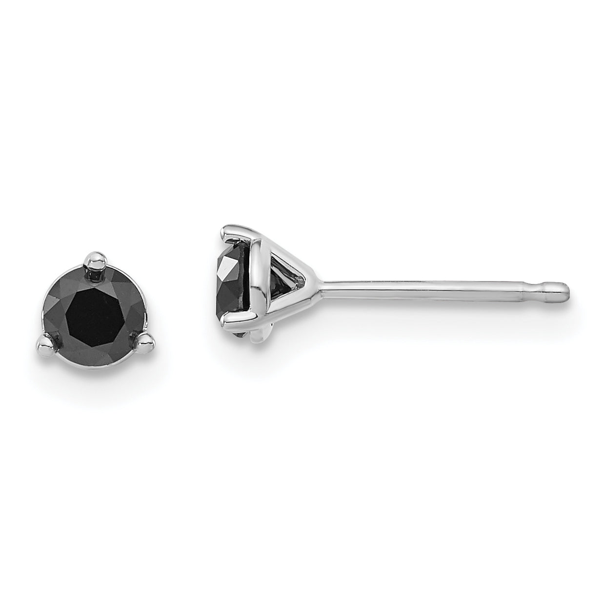 14k White Gold .50ct Black Diamond Stud Earrings Main image