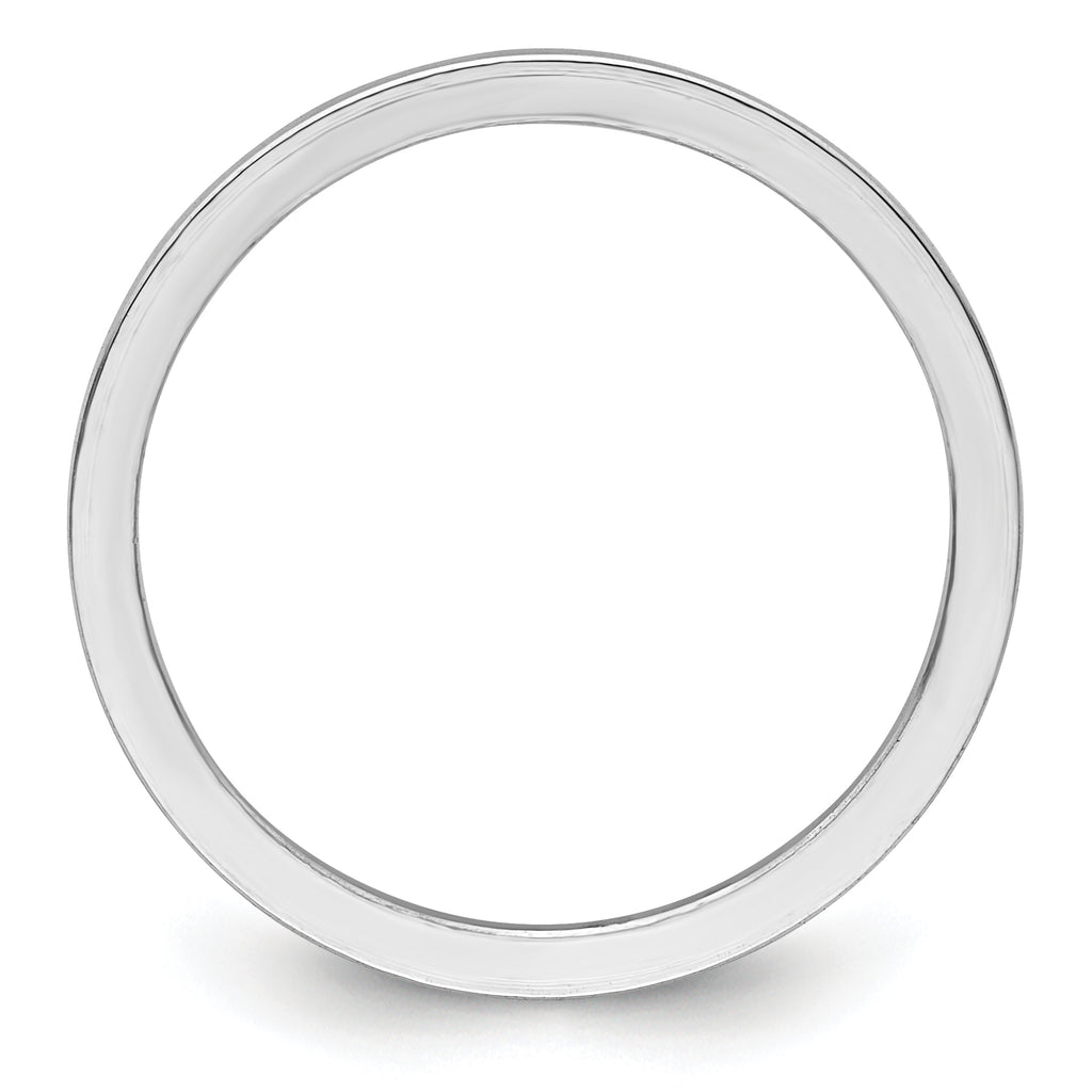 Flat Stackable Band in 14K White Gold, 1.2mm
