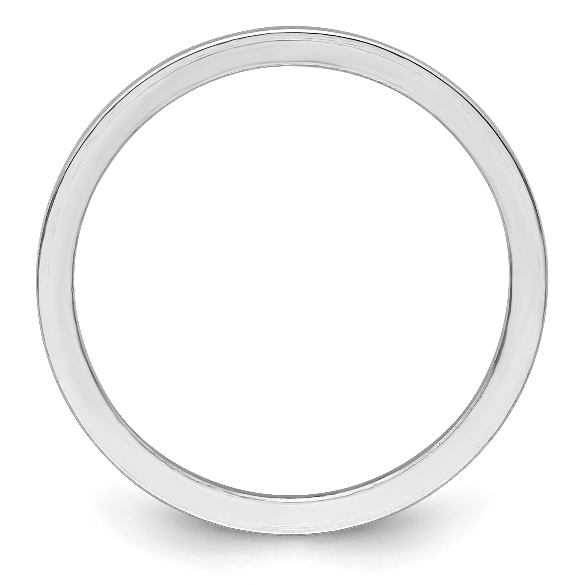 Flat Stackable Band in 14K White Gold, 1.2mm