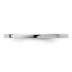 Flat Stackable Band in 14K White Gold, 1.2mm
