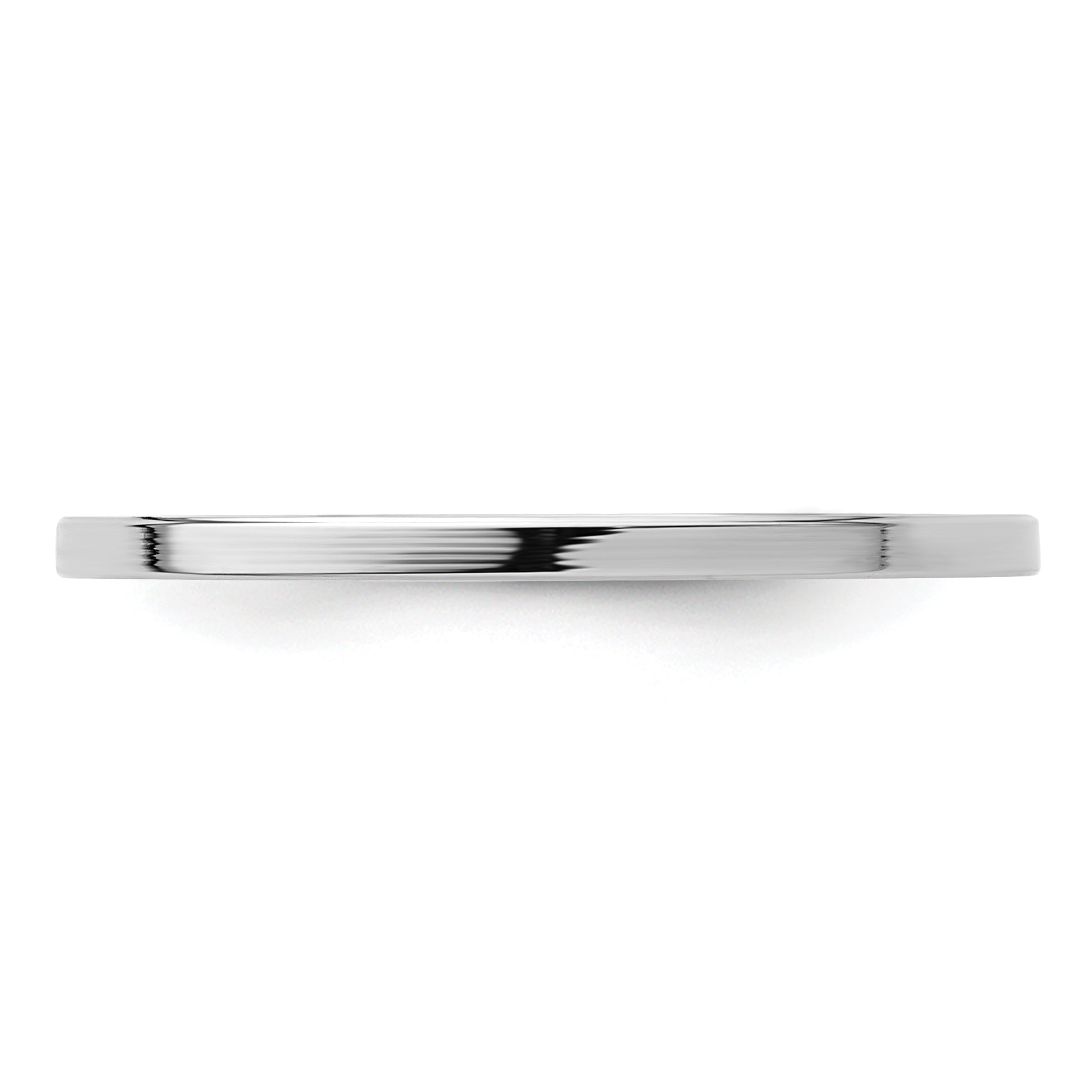 Flat Stackable Band in 14K White Gold, 1.2mm