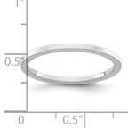 Flat Stackable Band in 14K White Gold, 1.2mm