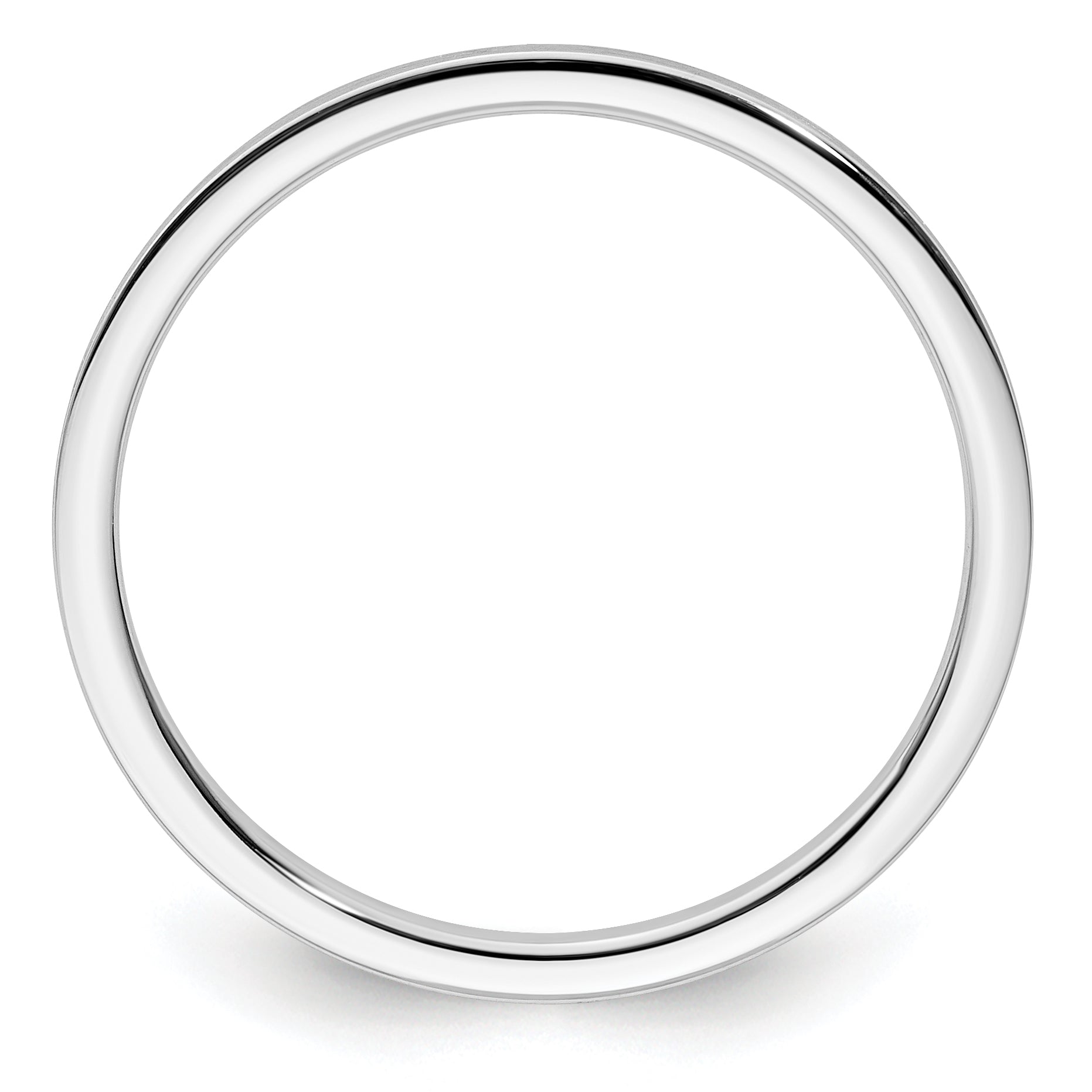 14K White Gold 1.2mm Flat Satin Stackable Band Size 4 Secondary image