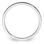 14K White Gold 1.2mm Flat Satin Stackable Band Size 4