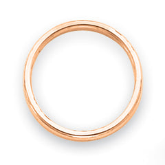 14k Rose Gold Polished 2mm Stackable Band Size 4