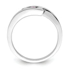 Survivor Collection 10K White Gold Rhodium-plated White and Pink Crystal Topaz Circle of Strength Ring