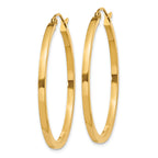 14K Gold Polished Square Hoop Earrings for Women by Sophia Jewelers