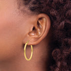 Sophia Jewelers 14K Gold Polished Square Hoop Earrings for Women
